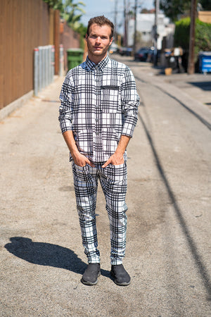 Checkers Houndstooth White - Pants