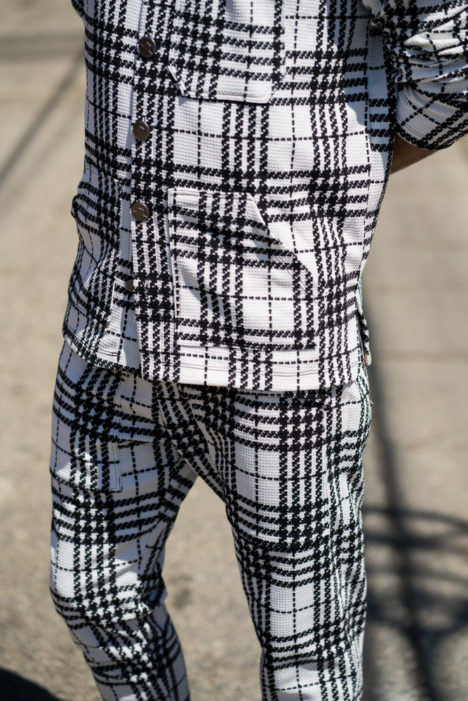 Checkers Houndstooth White - Pants