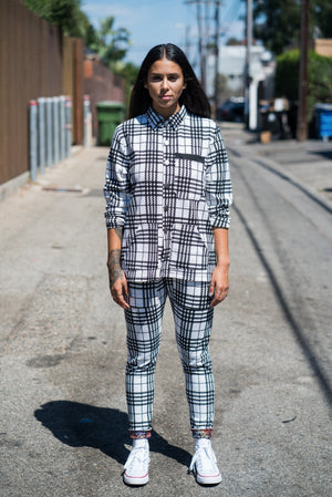 Checkers Houndstooth White - Pants